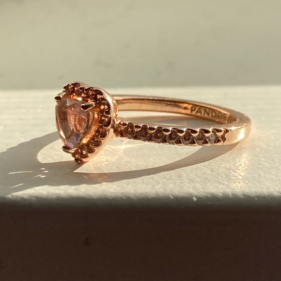 PANDORA ROSE GOLD HEART RING - Picture 3 of 4